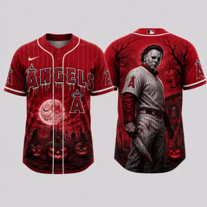 Los Angeles Angels | Premium MLB Michael Myers Halloween Baseball Jersey