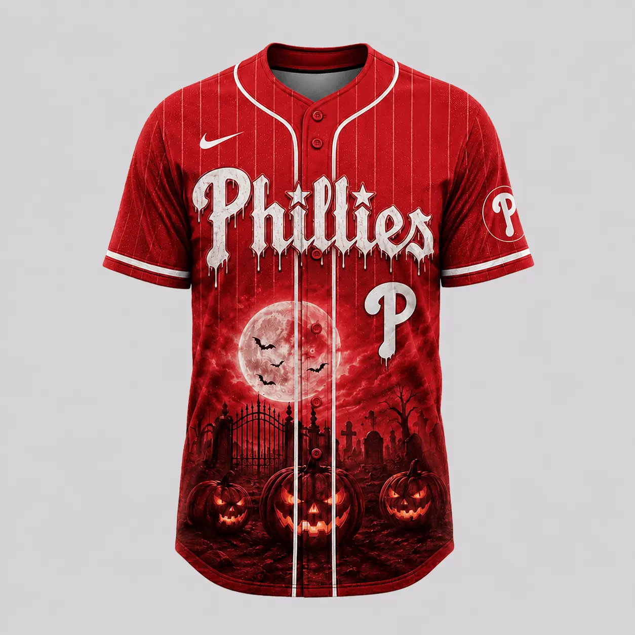 Philadelphia Phillies | Premium MLB Michael Myers Halloween Baseball Jersey - Image 2
