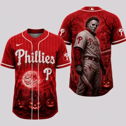Philadelphia Phillies | Premium MLB Michael Myers Halloween Baseball Jersey