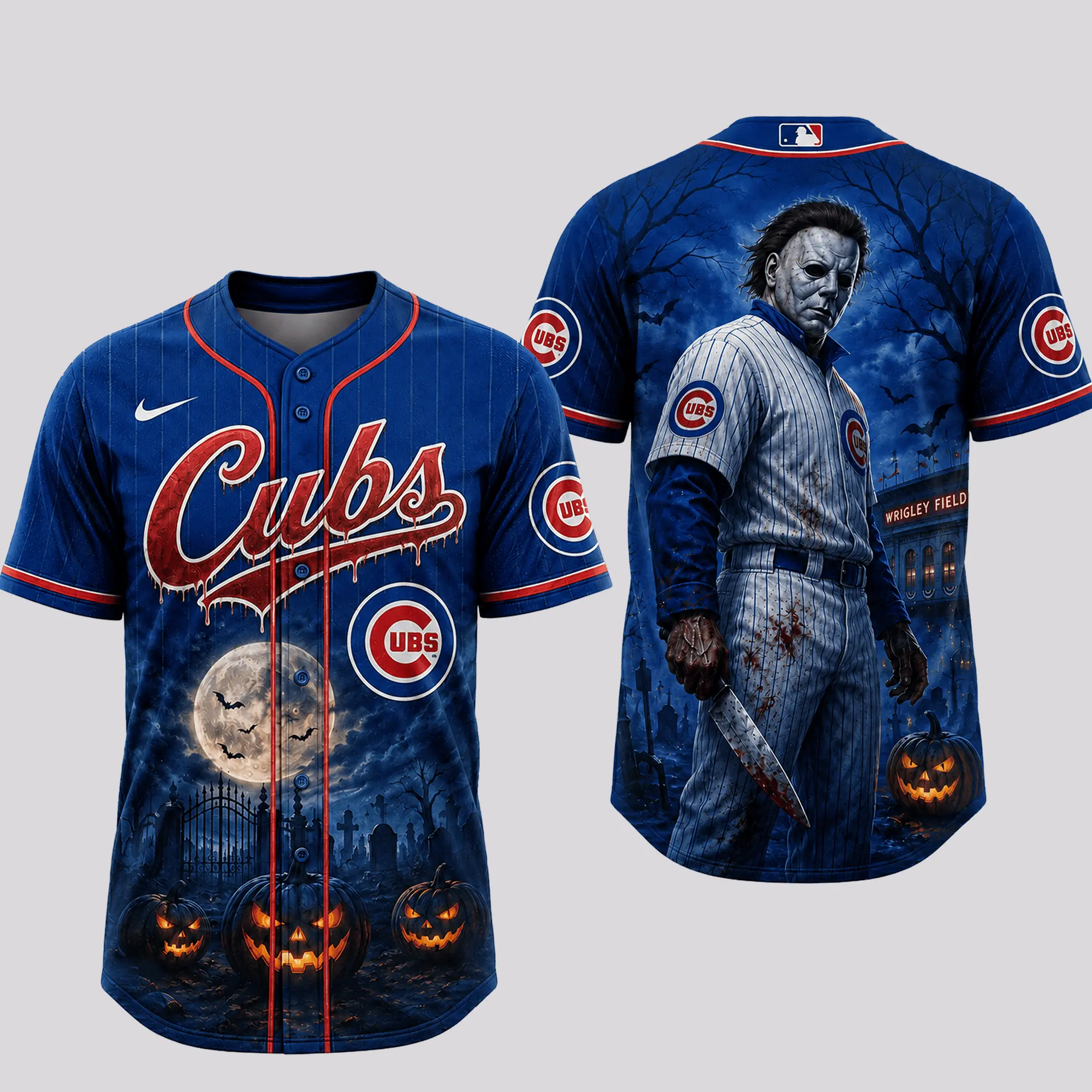Chicago Cubs | Premium MLB Michael Myers Halloween Baseball Jersey