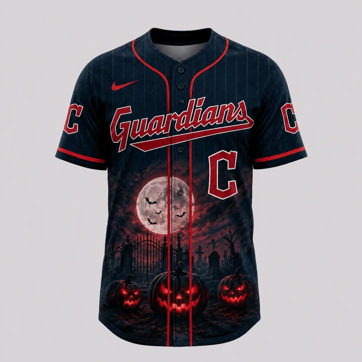 Cleveland Guardians | Premium MLB Michael Myers Halloween Baseball Jersey - Image 2