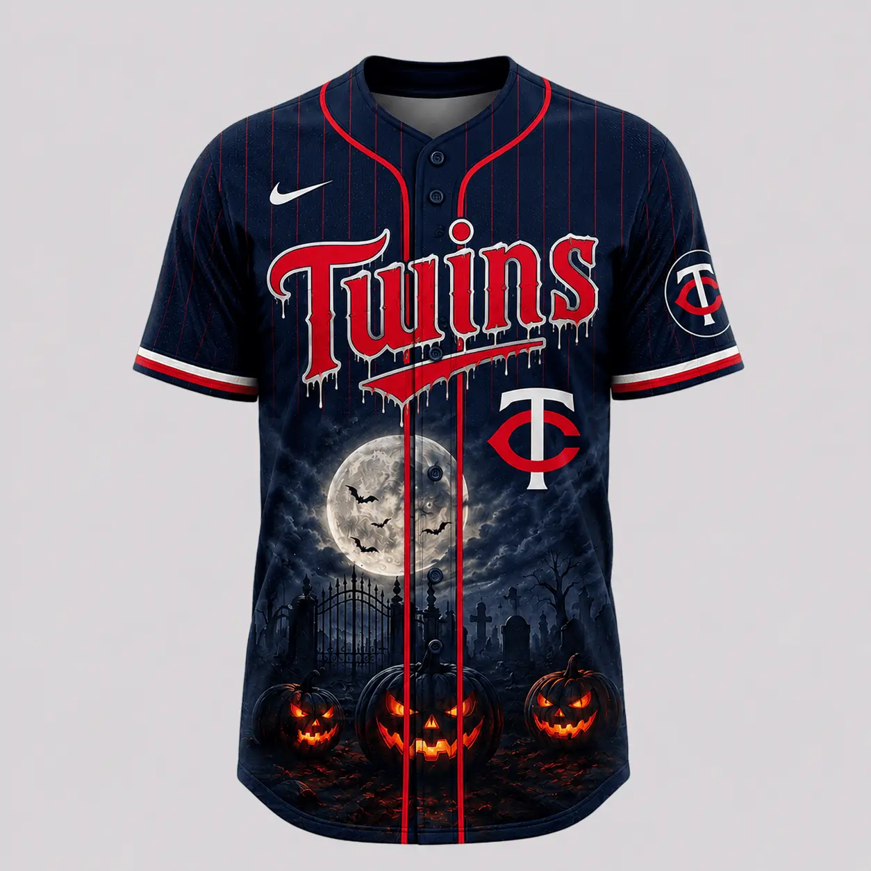 Minnesota Twins | Premium MLB Michael Myers Halloween Baseball Jersey - Image 2