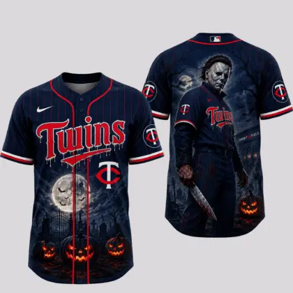 Minnesota Twins | Premium MLB Michael Myers Halloween Baseball Jersey