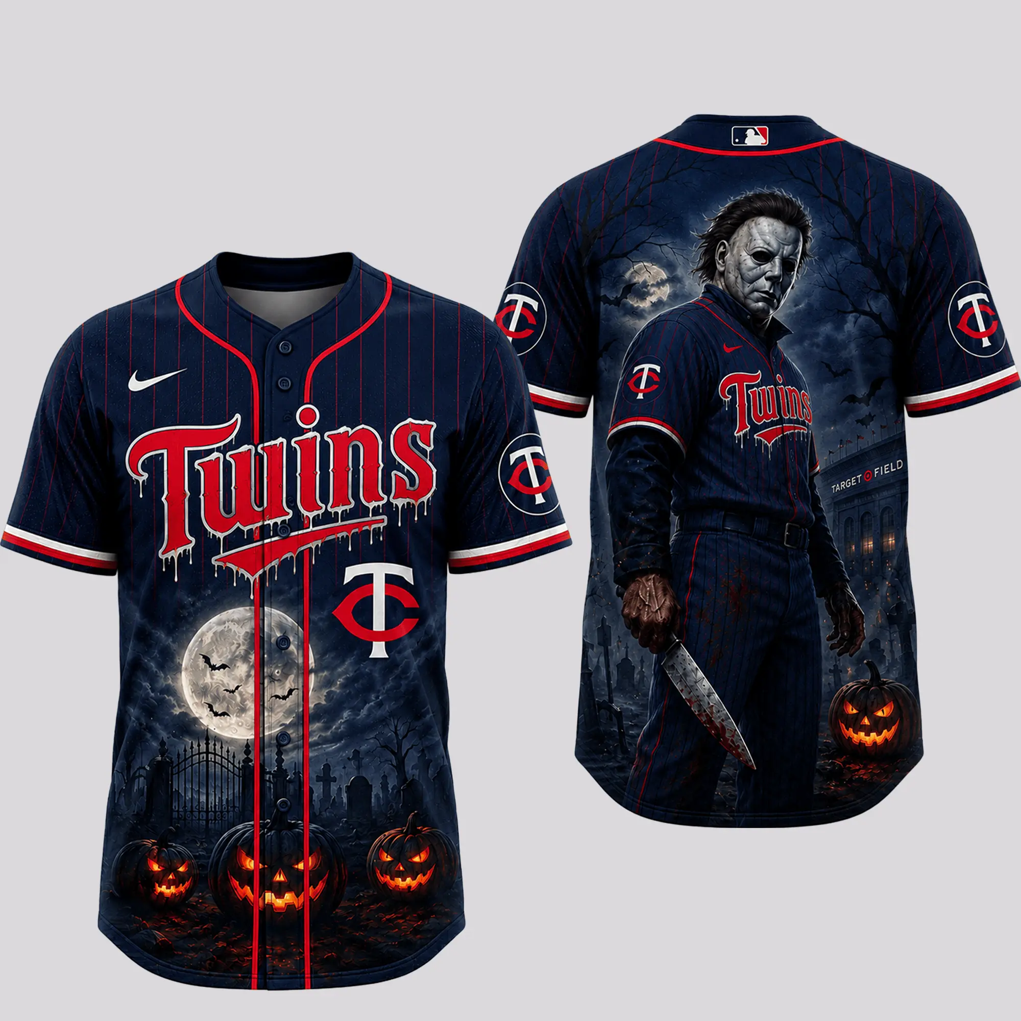 Minnesota Twins | Premium MLB Michael Myers Halloween Baseball Jersey
