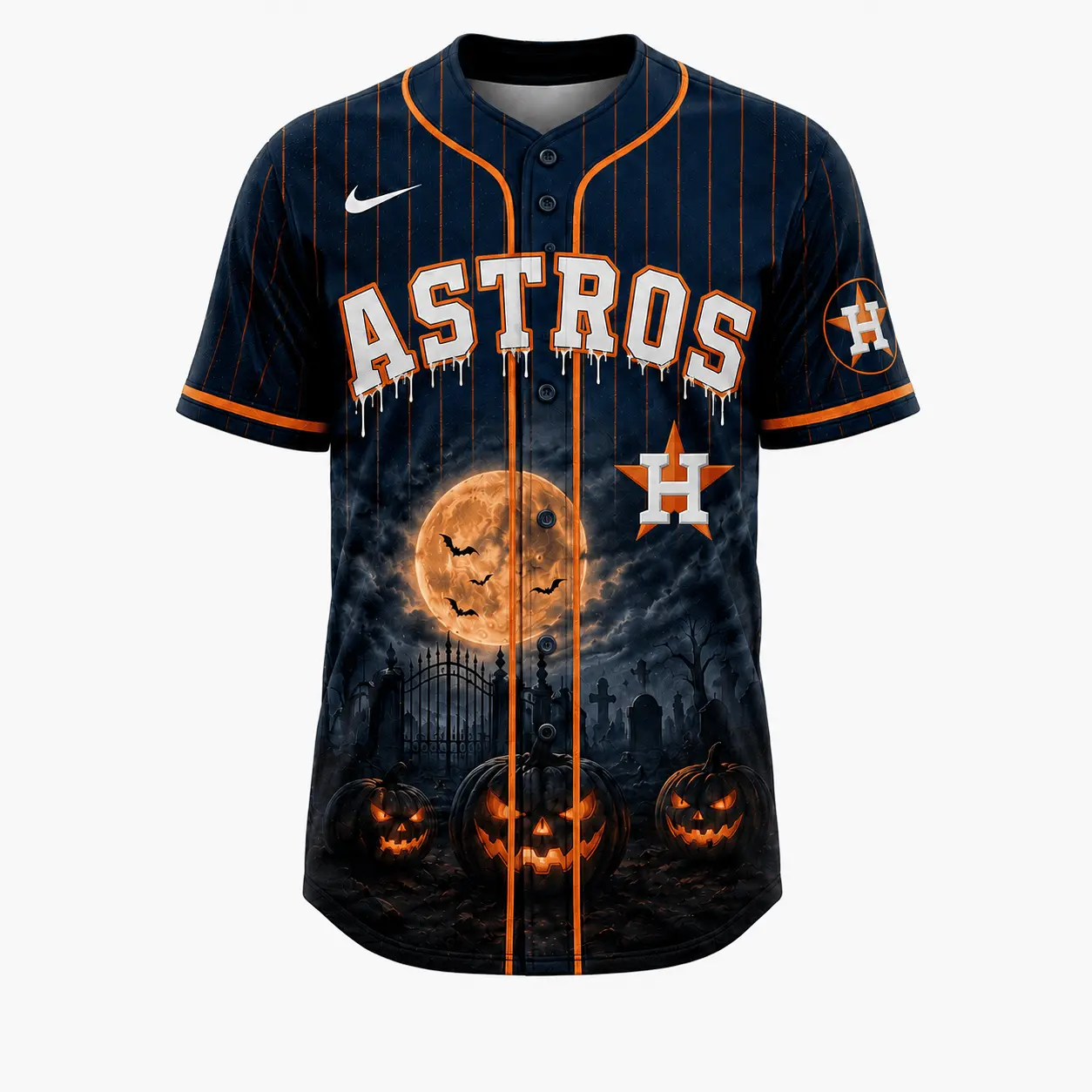 Houston Astros | Premium MLB Michael Myers Halloween Baseball Jersey - Image 2