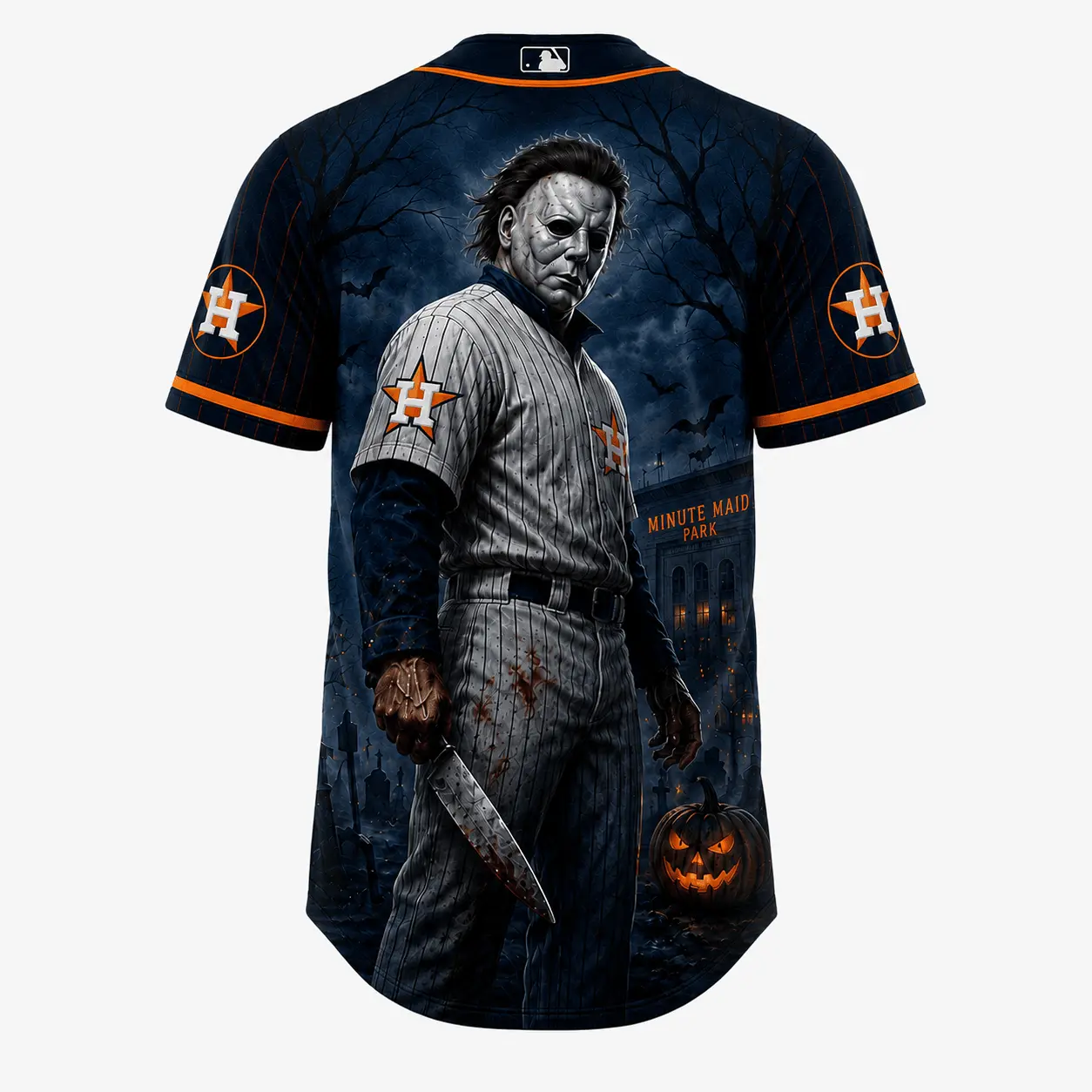 Houston Astros | Premium MLB Michael Myers Halloween Baseball Jersey - Image 3