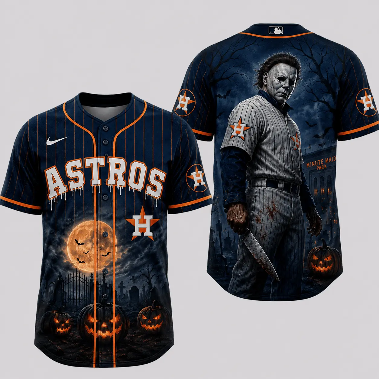 Houston Astros | Premium MLB Michael Myers Halloween Baseball Jersey
