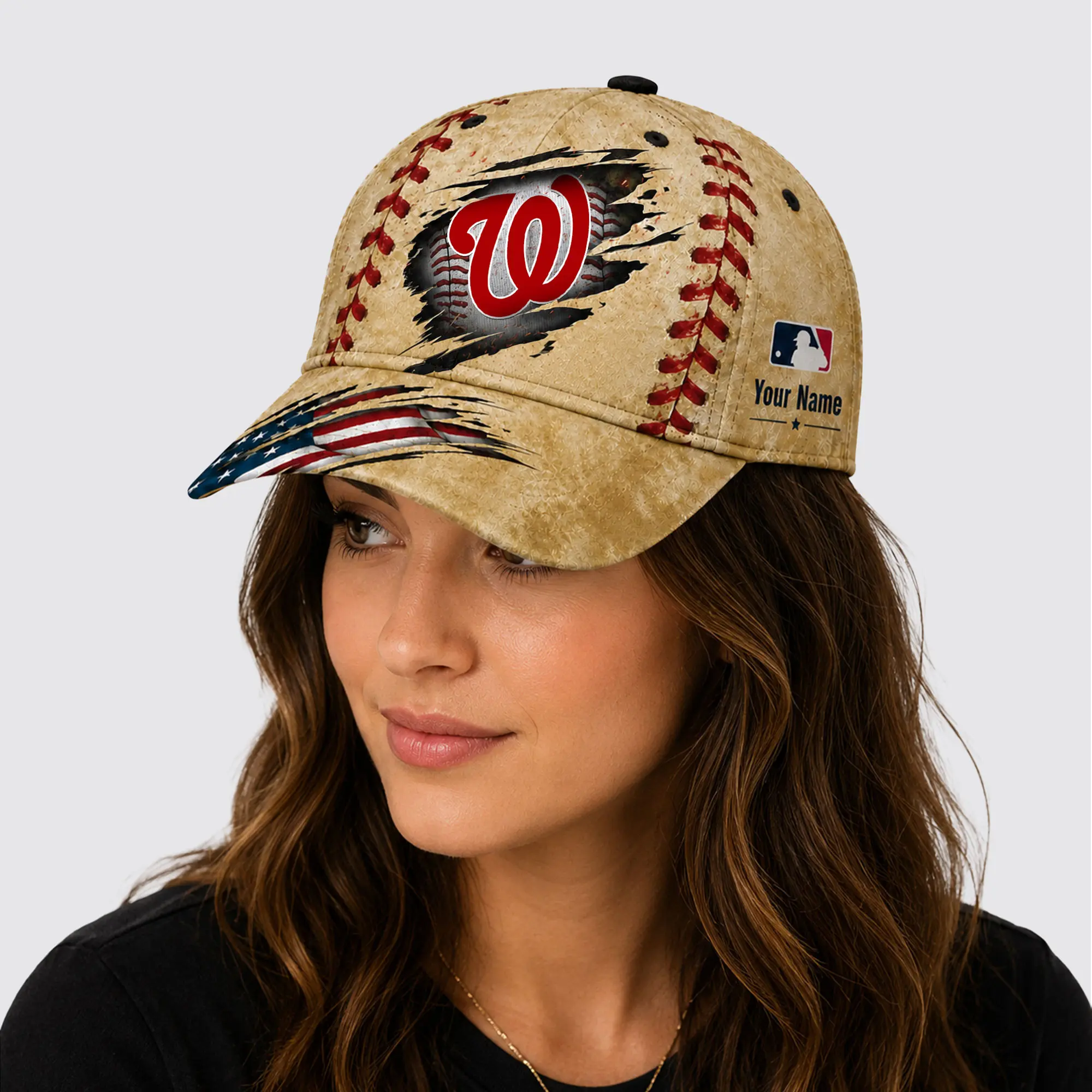 Washington Nationals | Premium MLB Patriot Stitch Baseball Cap - Image 2