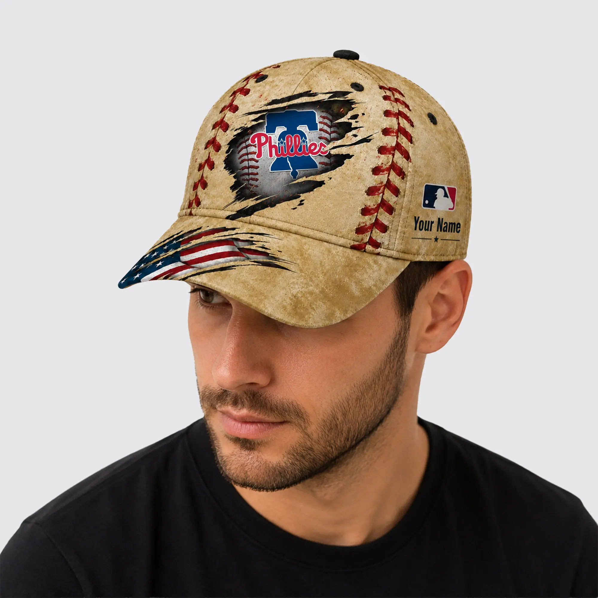 Philadelphia Phillies | Premium MLB Patriot Stitch Baseball Cap - Image 3