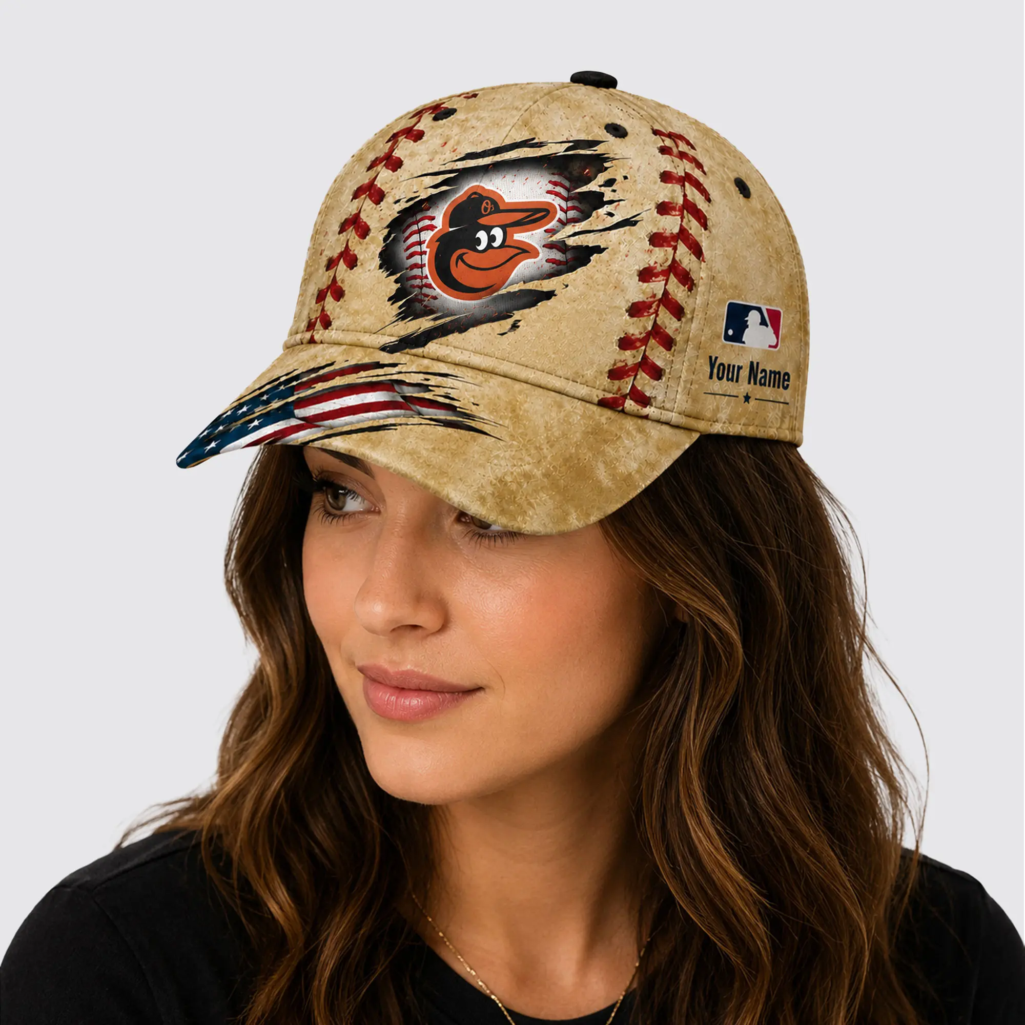 Baltimore Orioles | Premium MLB Patriot Stitch Baseball Cap - Image 2