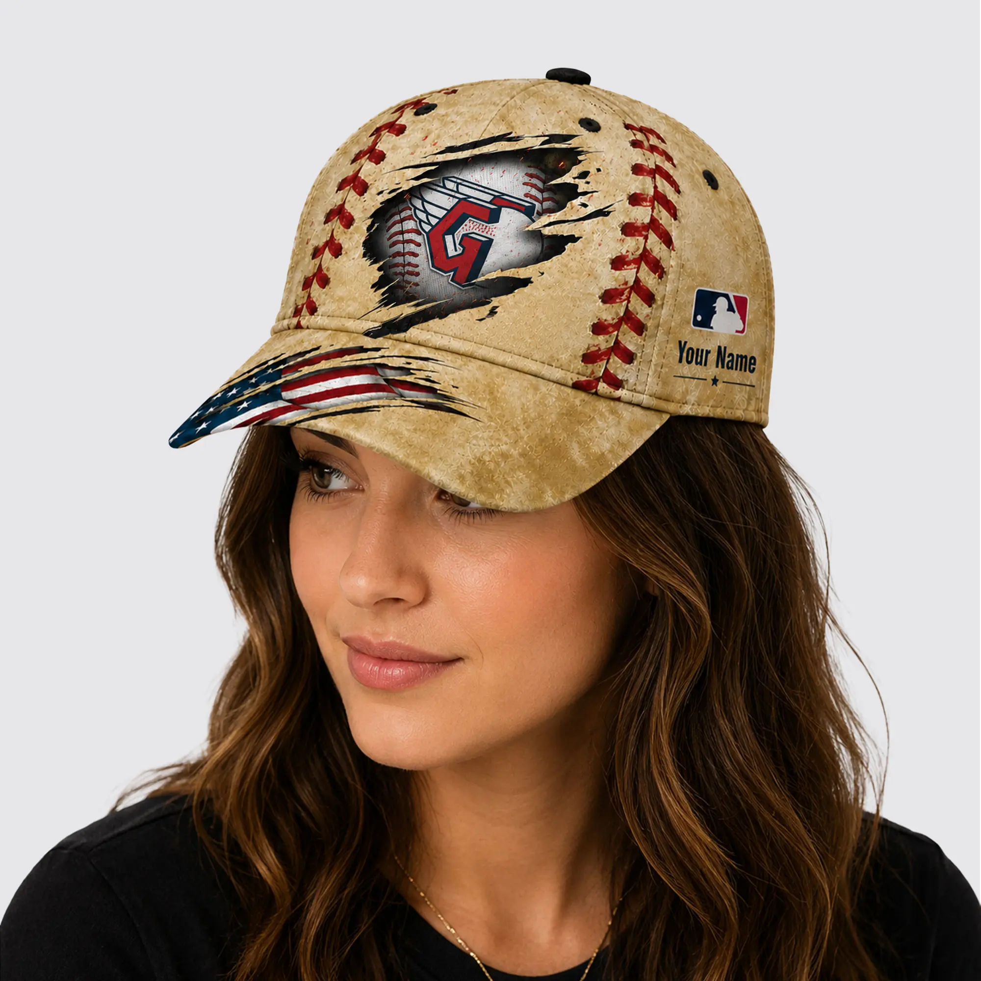 Cleveland Guardians | Premium MLB Patriot Stitch Baseball Cap - Image 2