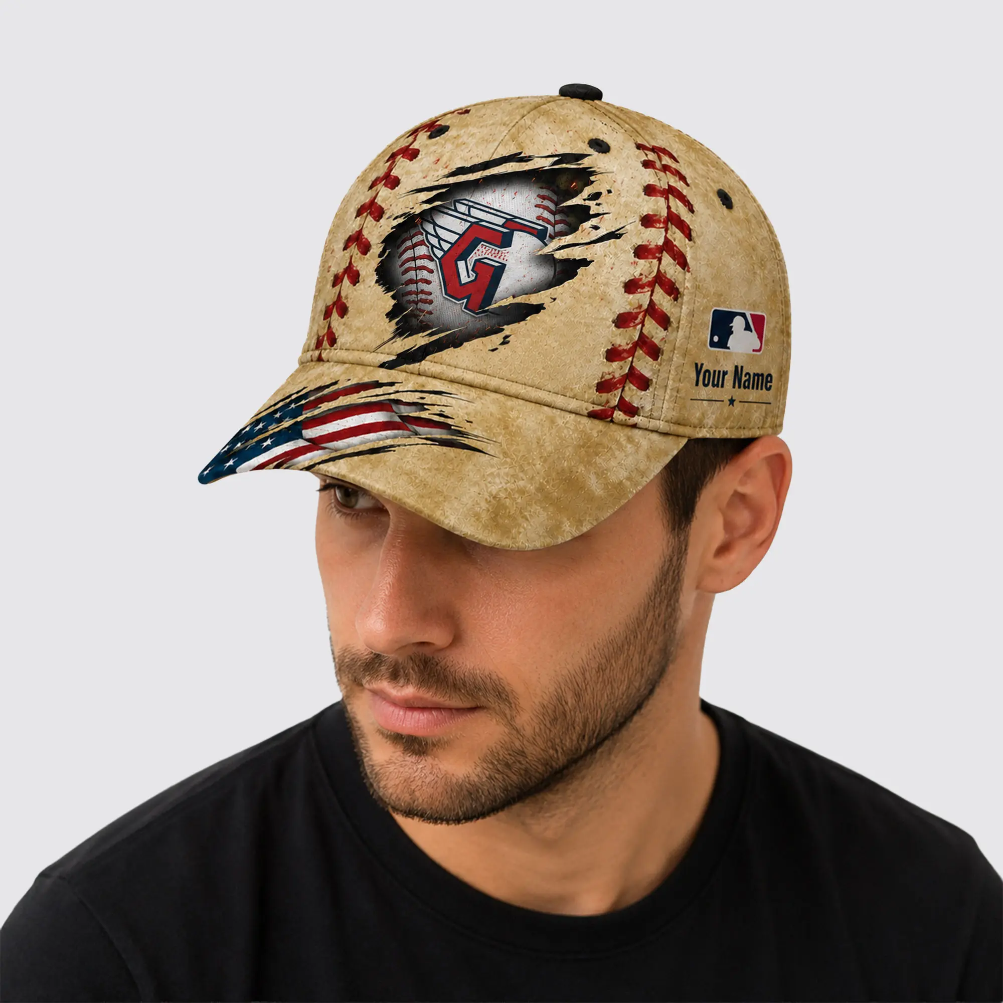 Cleveland Guardians | Premium MLB Patriot Stitch Baseball Cap - Image 3
