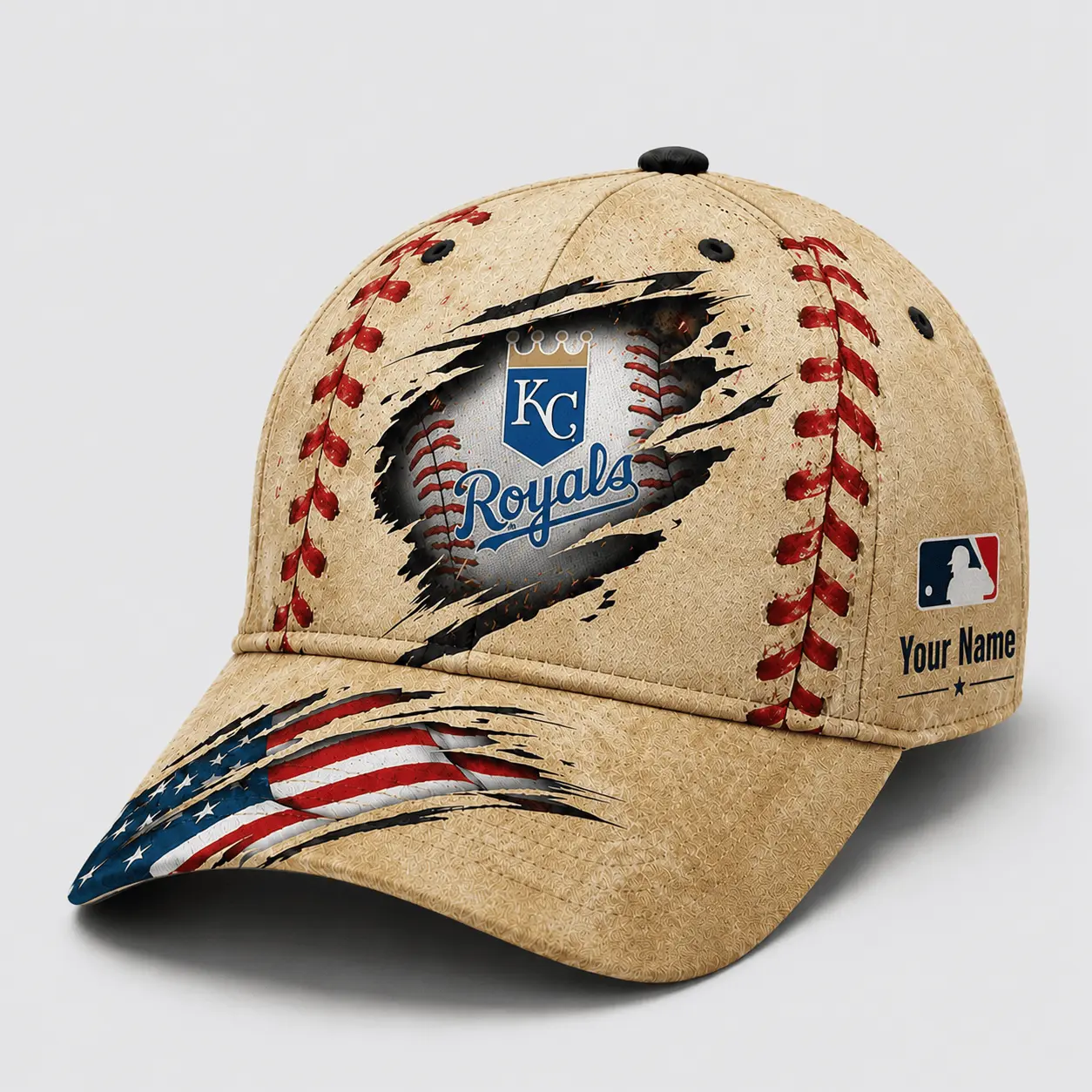 Kansas City Royals | Premium MLB Patriot Stitch Baseball Cap