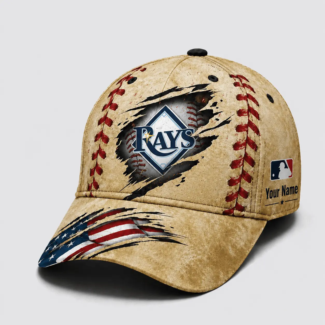 Tampa Bay Rays | Premium MLB Patriot Stitch Baseball Cap