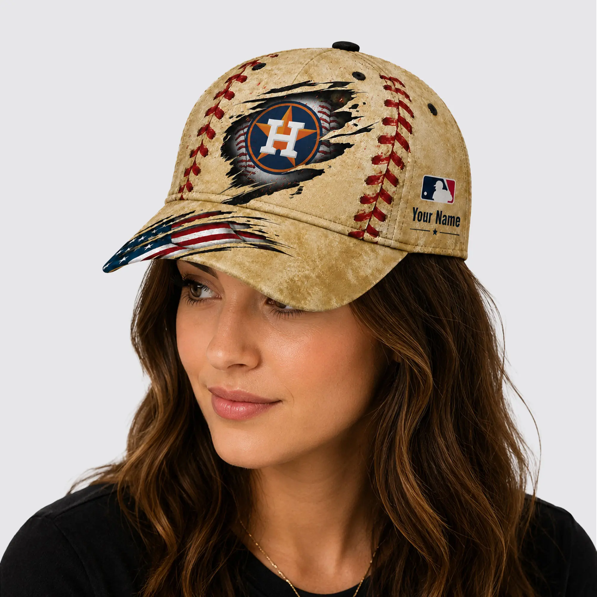 Houston Astros | Premium MLB Patriot Stitch Baseball Cap - Image 2
