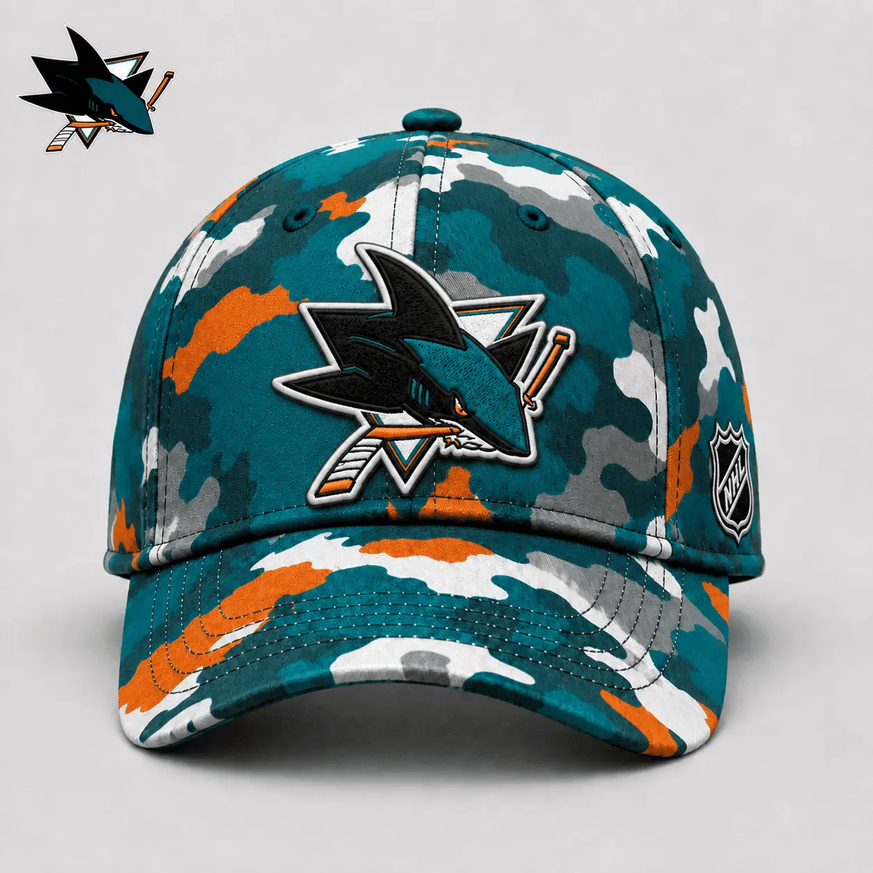 San Jose Sharks| Premium NHL Camo Cap NY - Image 2