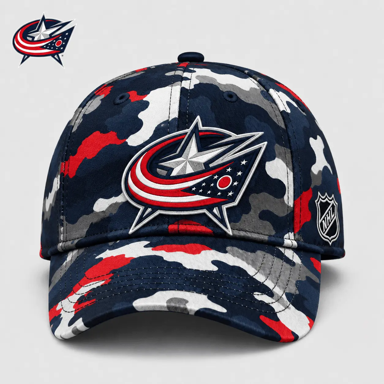 Columbus Blue Jackets | Premium NHL Camo Cap NY - Image 2