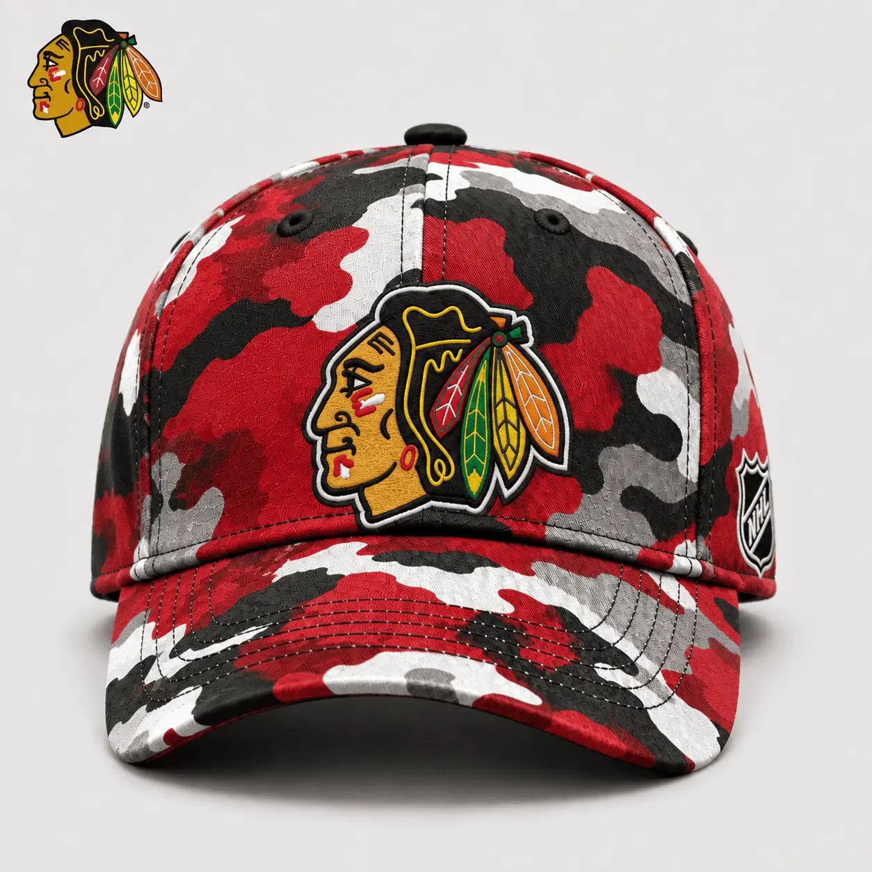 Chicago Blackhawks| Premium NHL Camo Cap NY - Image 2