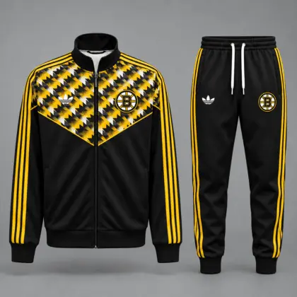 Boston Bruins | Premium NHL Heritage Chevron Track Jacket & Jogger Set NDN