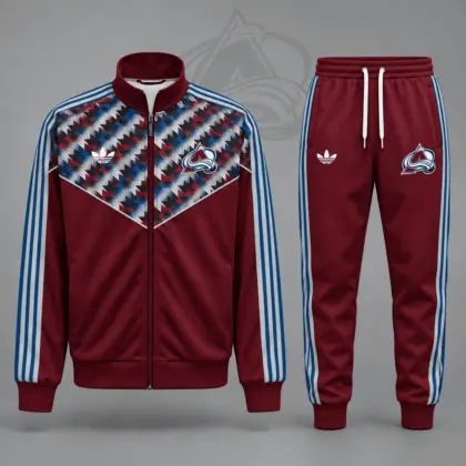 Colorado Avalanche | Premium NHL Heritage Chevron Track Jacket &amp; Jogger Set NDN