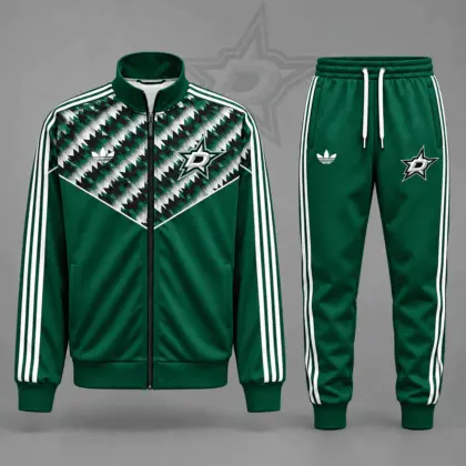 Dallas Stars | Premium NHL Heritage Chevron Track Jacket & Jogger Set NDN