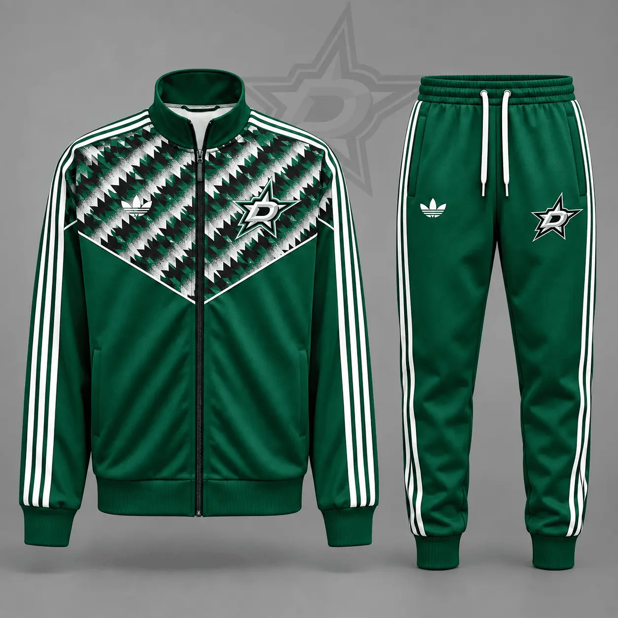Dallas Stars | Premium NHL Heritage Chevron Track Jacket & Jogger Set NDN