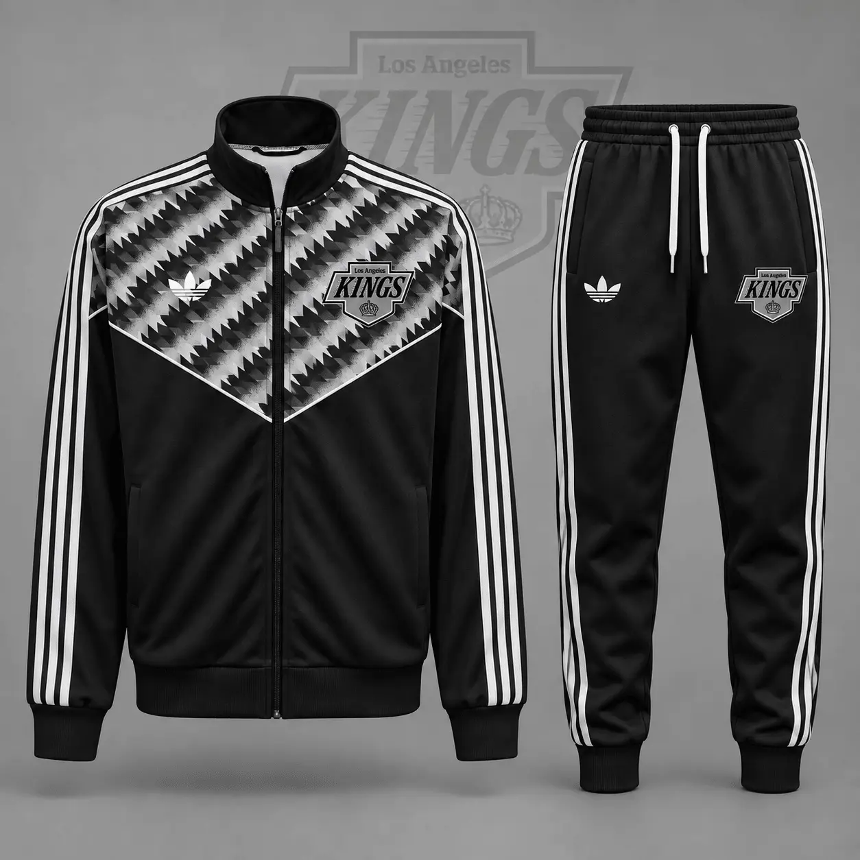 Los Angeles Kings | Premium NHL Heritage Chevron Track Jacket & Jogger Set NDN