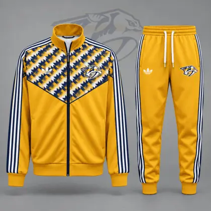 Nashville Predators | Premium NHL Heritage Chevron Track Jacket & Jogger Set NDN