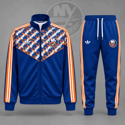 New York Islanders | Premium NHL Heritage Chevron Track Jacket & Jogger Set NDN