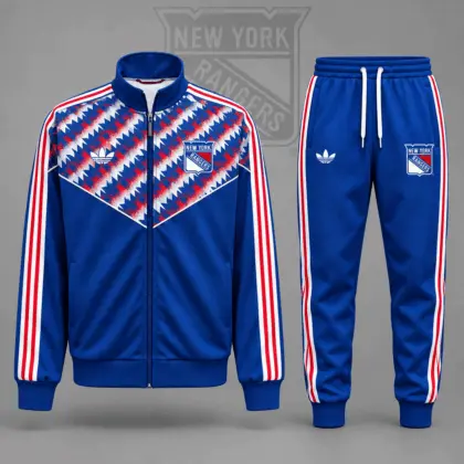 New York Rangers | Premium NHL Heritage Chevron Track Jacket & Jogger Set NDN