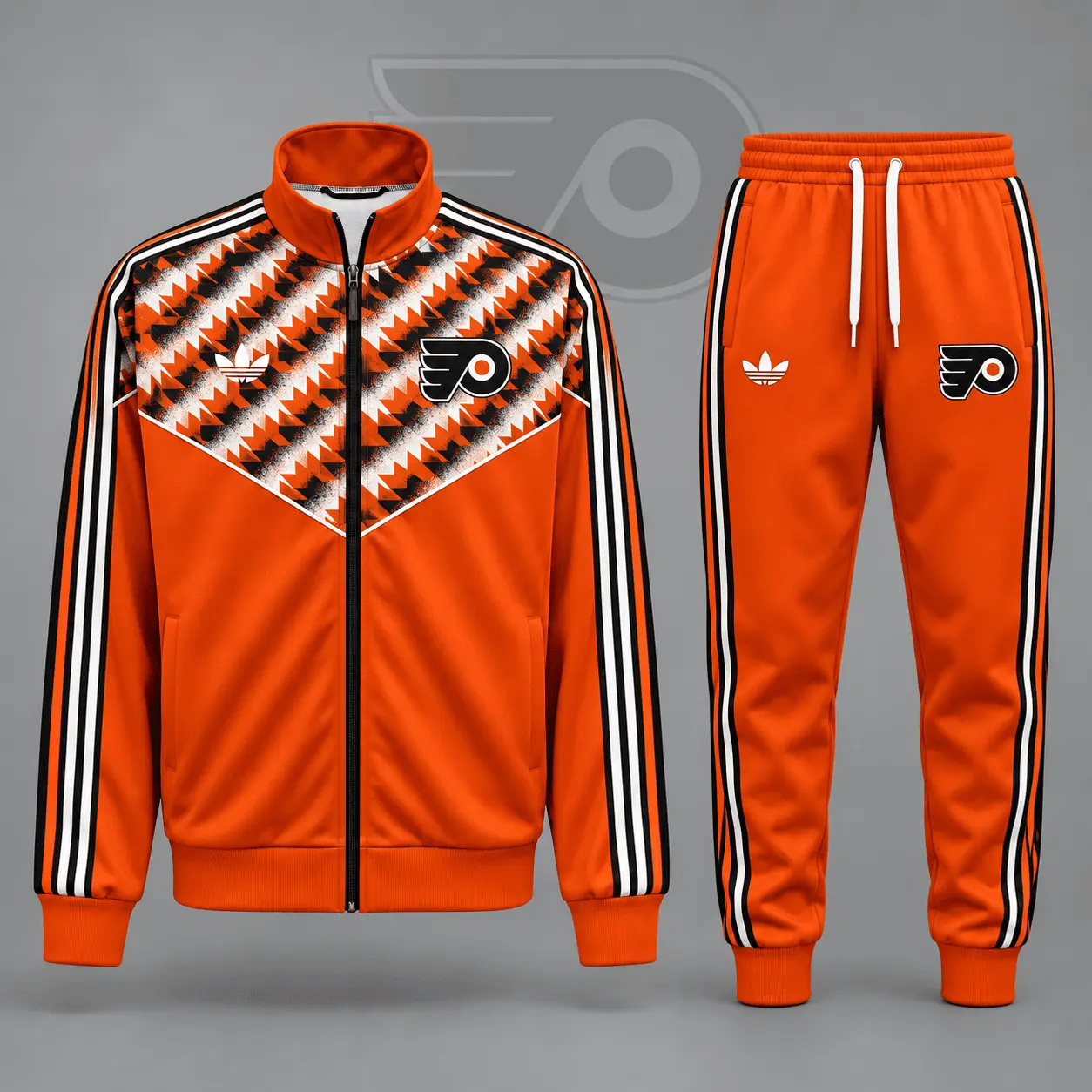 Philadelphia Flyers | Premium NHL Heritage Chevron Track Jacket & Jogger Set NDN