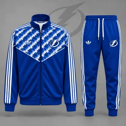 Tampa Bay Lightning | Premium NHL Heritage Chevron Track Jacket & Jogger Set NDN