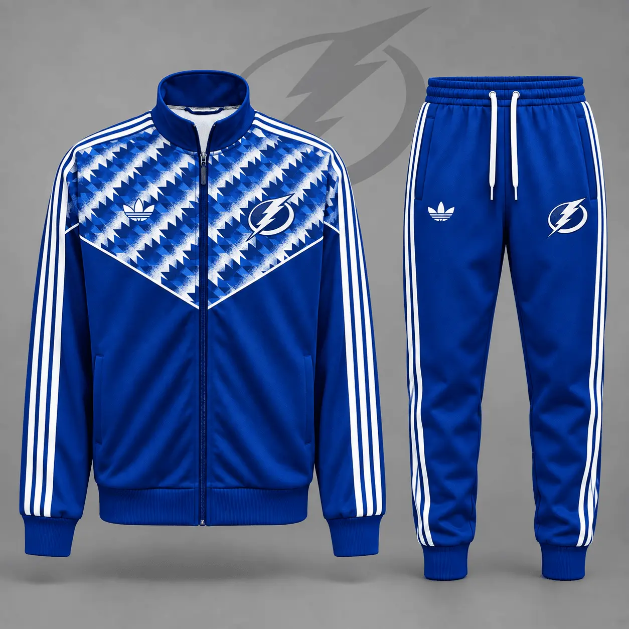Tampa Bay Lightning | Premium NHL Heritage Chevron Track Jacket & Jogger Set NDN