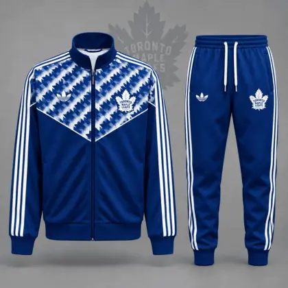 Toronto Maple Leafs | Premium NHL Heritage Chevron Track Jacket & Jogger Set NDN
