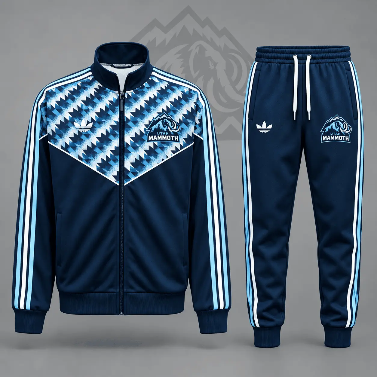 Utah Mammoth | Premium NHL Heritage Chevron Track Jacket & Jogger Set NDN