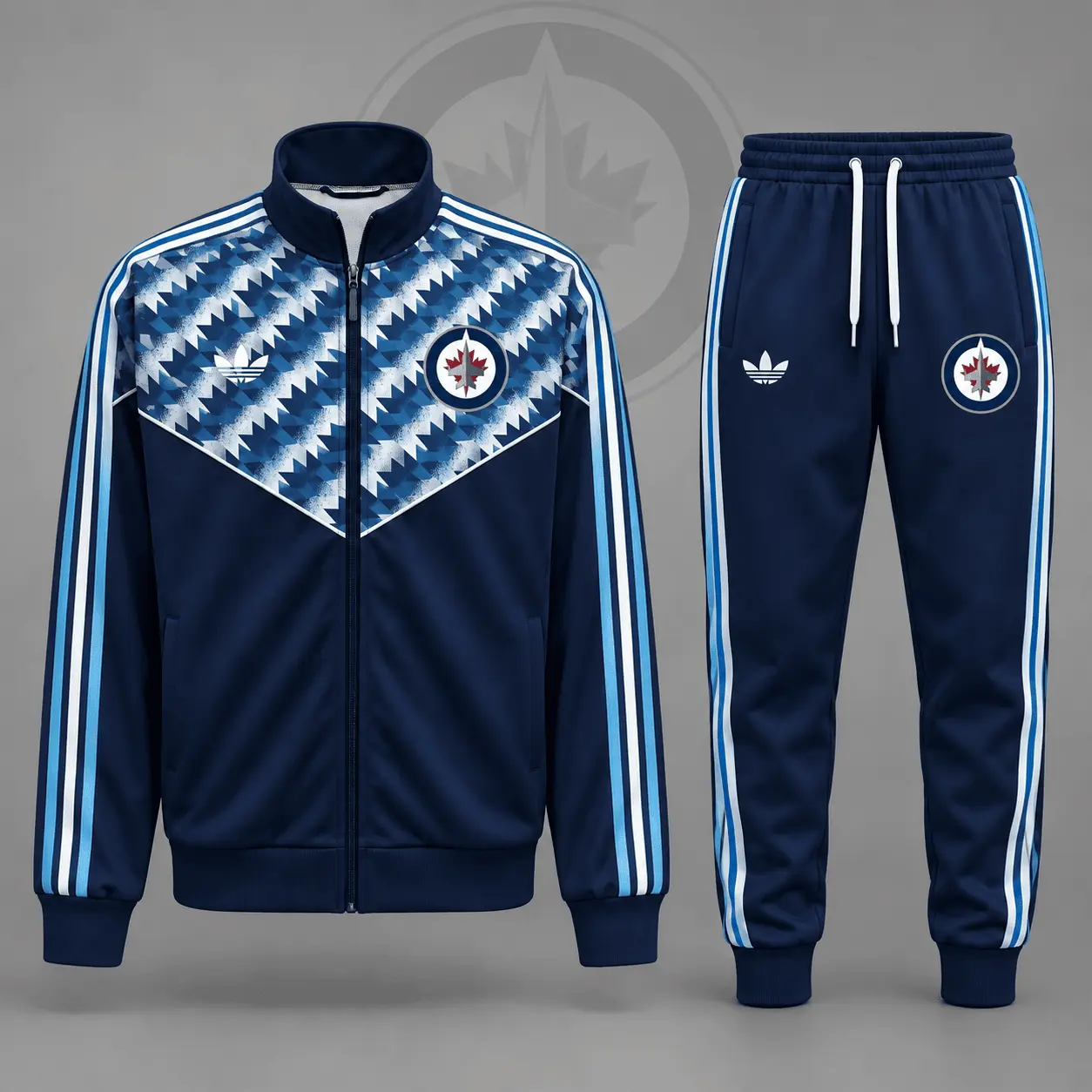 Winnipeg Jets | Premium NHL Heritage Chevron Track Jacket & Jogger Set NDN