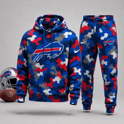 Buffalo Bills | Premium NFL Game Day Camo Hoodie & Jogger Set NY