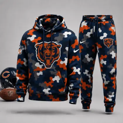 Chicago Bears | Premium NFL Game Day Camo Hoodie & Jogger Set NY