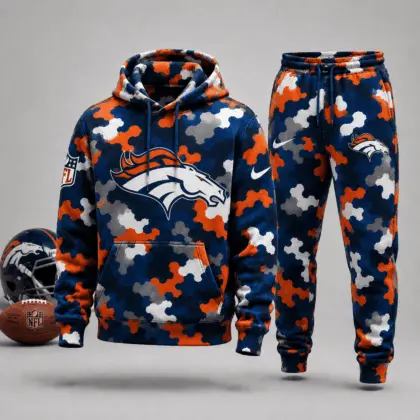 Denver Broncos | Premium NFL Game Day Camo Hoodie & Jogger Set NY