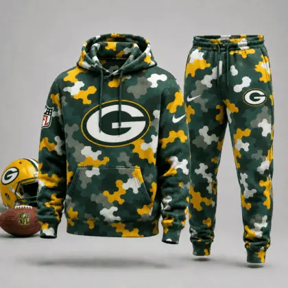 Green Bay Packers | Premium NFL Game Day Camo Hoodie & Jogger Set NY