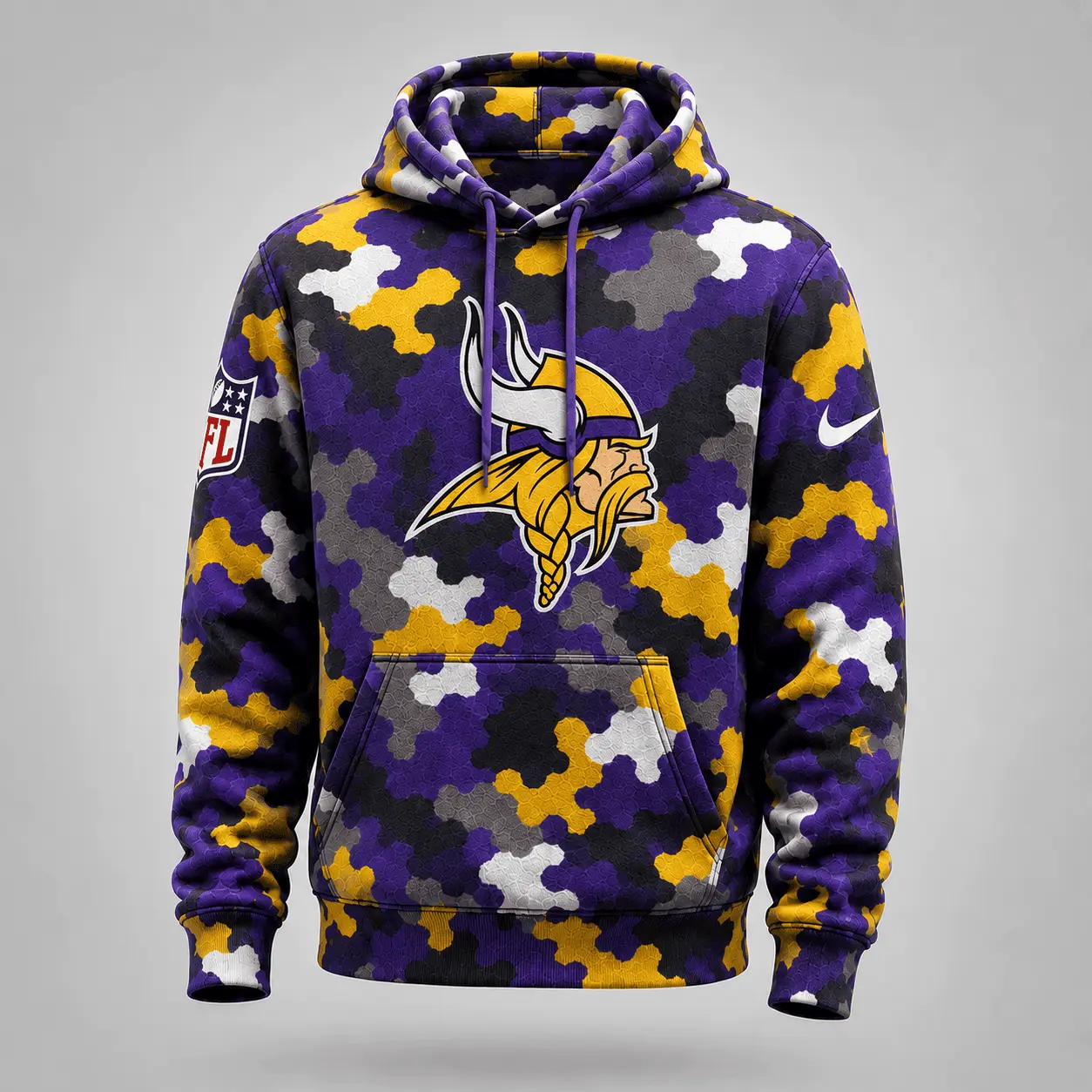Minnesota Vikings | Premium NFL Game Day Camo Hoodie & Jogger Set NY - Image 2