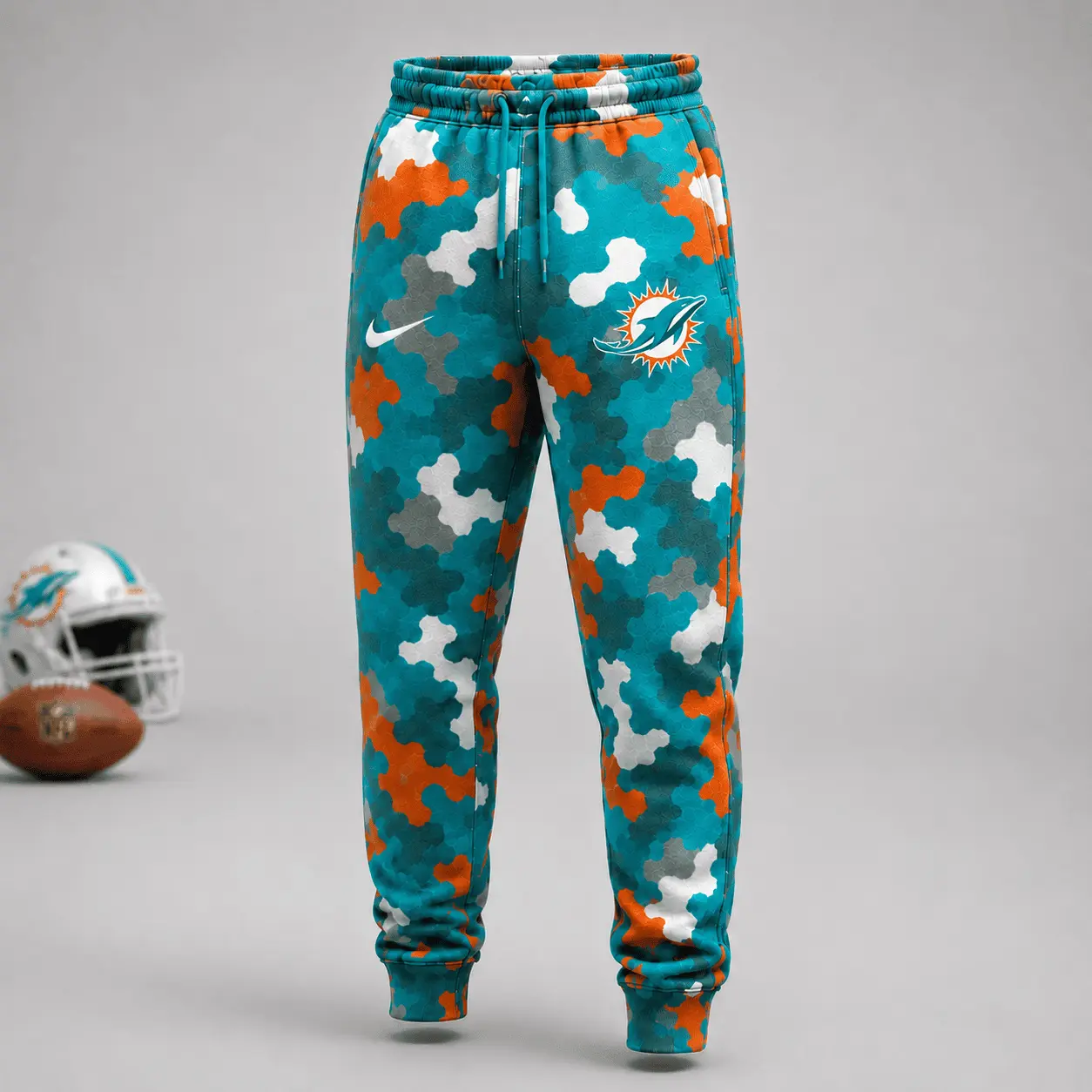 Miami Dolphins | Premium NFL Game Day Camo Hoodie & Jogger Set NY - Image 3