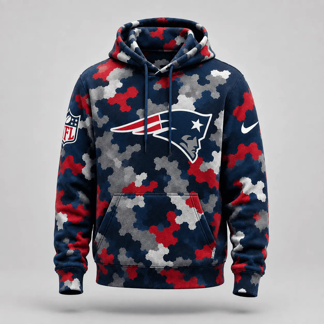 New England Patriots | Premium NFL Game Day Camo Hoodie & Jogger Set NY - Image 2