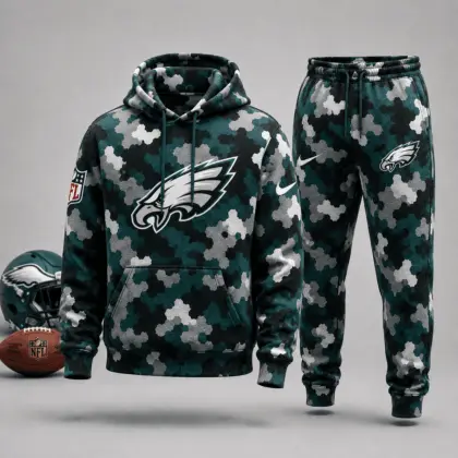 Philadelphia Eagles | Premium NFL Game Day Camo Hoodie & Jogger Set NY