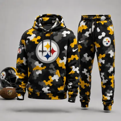 Pittsburgh Steelers | Premium NFL Game Day Camo Hoodie & Jogger Set NY