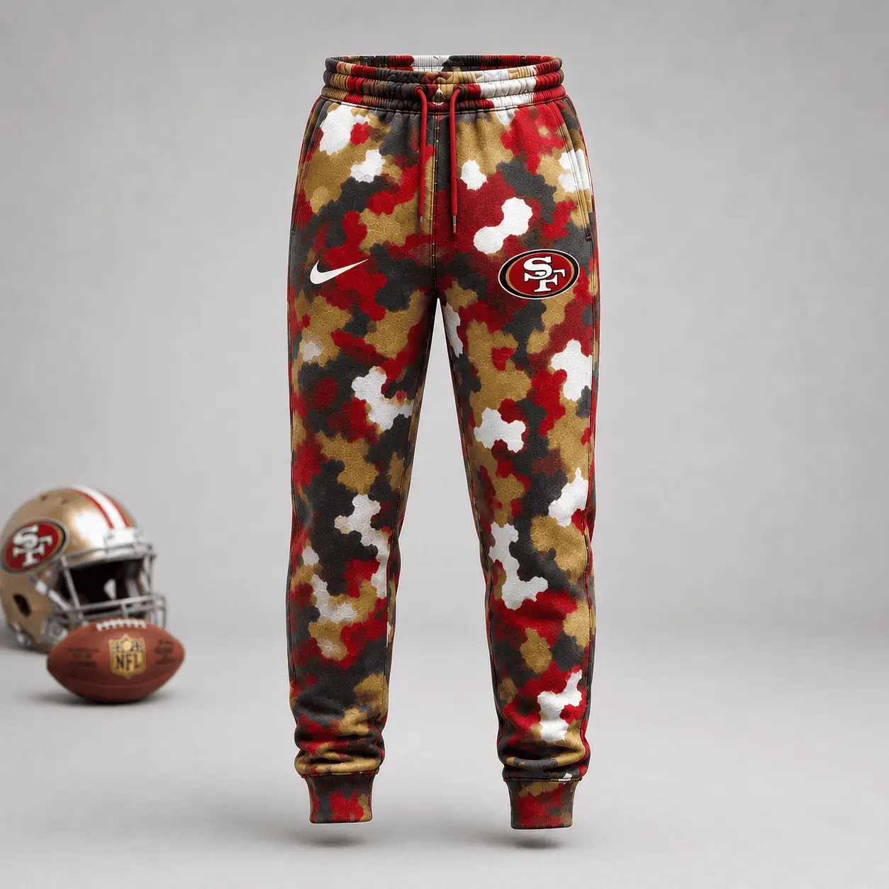 San Francisco 49ers | Premium NFL Game Day Camo Hoodie & Jogger Set NY - Image 2