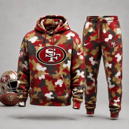 San Francisco 49ers | Premium NFL Game Day Camo Hoodie & Jogger Set NY