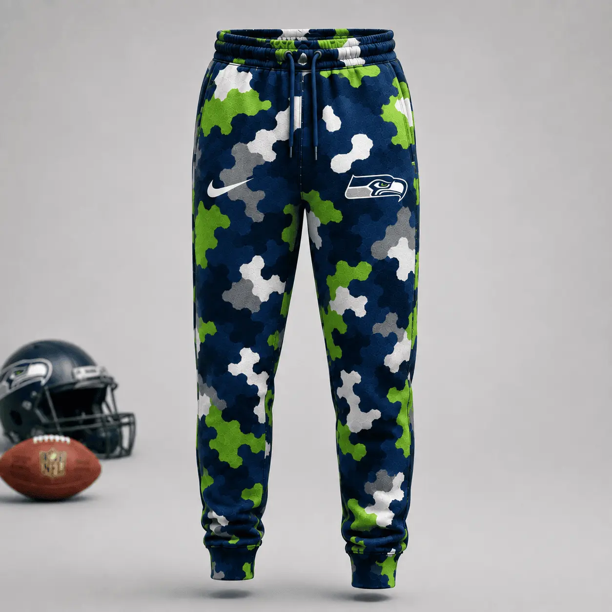 Seattle Seahawks | Premium NFL Game Day Camo Hoodie & Jogger Set NY - Image 3