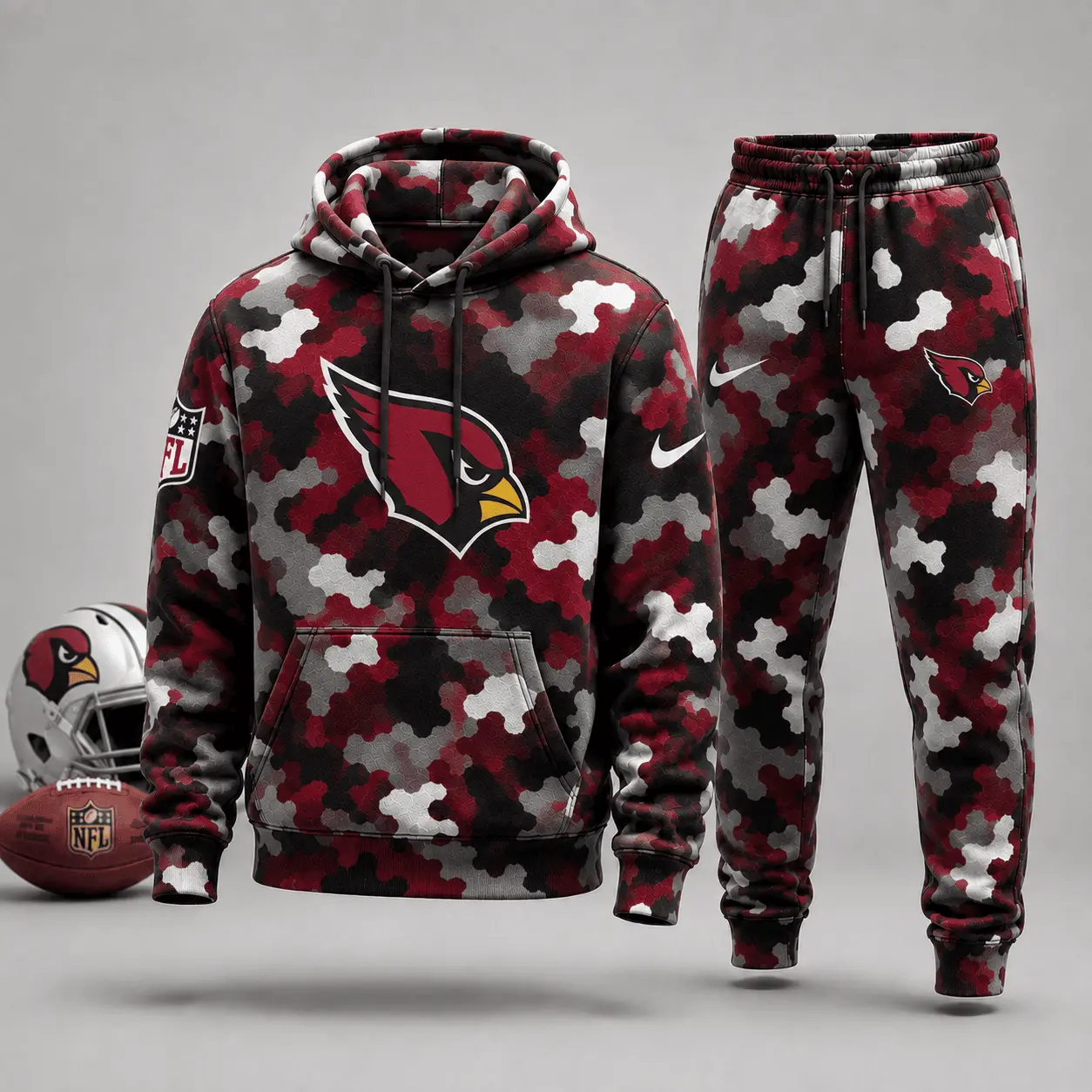 Arizona Cardinals | Premium NFL Game Day Camo Hoodie & Jogger Set NY