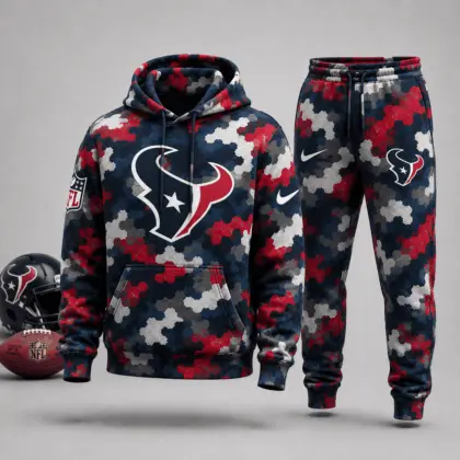 Houston Texans | Premium NFL Game Day Camo Hoodie & Jogger Set NY